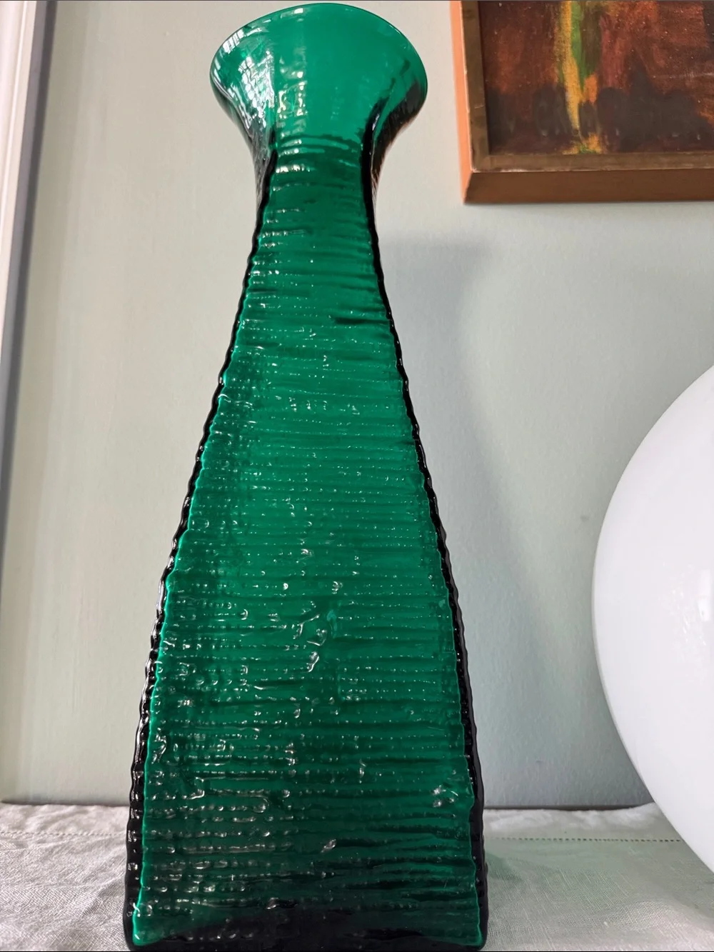 Blenko emerald vase. Vintage